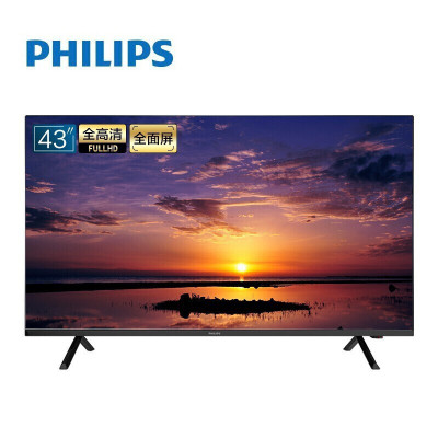 飞利浦（PHILIPS）43英寸全面屏高清智能网络WiFi液晶平板电视机43PFF6300系列1GB+8GB