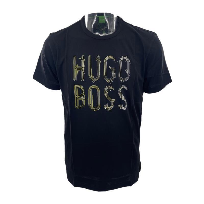 Hugo boss撞色徽标装饰圆领短袖T恤男宽松舒适百搭夏季男士短袖上衣