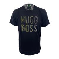 Hugo boss撞色徽标装饰圆领短袖T恤男宽松舒适百搭夏季男士短袖上衣