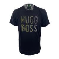 Hugo boss撞色徽标装饰圆领短袖T恤男宽松舒适百搭夏季男士短袖上衣