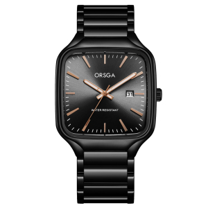 ORSGA手表男方形个性时尚百搭 简约男士手表双日历时尚休闲经典学生男表石英表腕表1189G