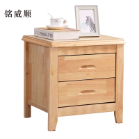 铭威顺床头柜简约现代卧室床边储物柜标准款原木色50*41*50cm