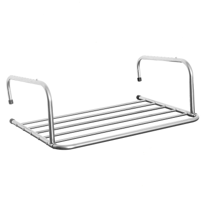 不锈钢阳台置物架窗台悬挂暖气片晾晒架免打孔家用窗外阳台晾衣架小号