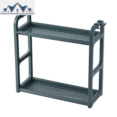 厨房塑料置物架多功能收纳架加厚家用大全落地式调味料架小百货 三维工匠