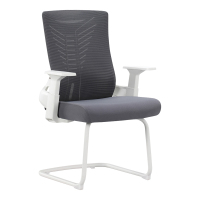翌嘉 YJ-20092 办公椅人体工学椅会议椅 白色弓形椅