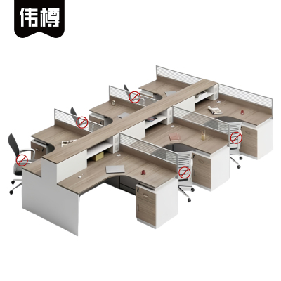 伟樽屏风工位六人位420*270*110cm张