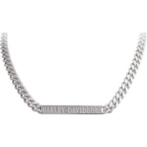 Harley Davidson女士 H-D Script Bar Curb Link不锈钢项链 流行轻奢百搭个性项链 initial