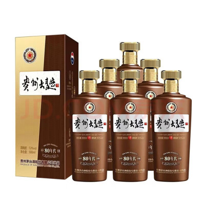 茅台 贵州大曲酒(80年代)新版酱香型酒 53度500ml*6整箱装