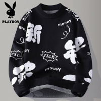 花花公子新款高品质[新款]2025年秋冬款圆领针织毛衣男
