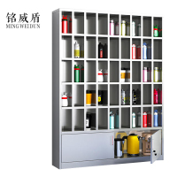 铭威盾201不锈钢员工车间多格茶杯放置收纳柜45格水杯柜1800*1350*250
