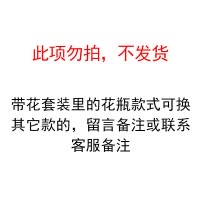 北欧ins风陶瓷花瓶摆件客厅插花向日葵创意电视柜摆设水养鲜花瓶 三维工匠 陶瓷纸袋[圆点-小号](单瓶)