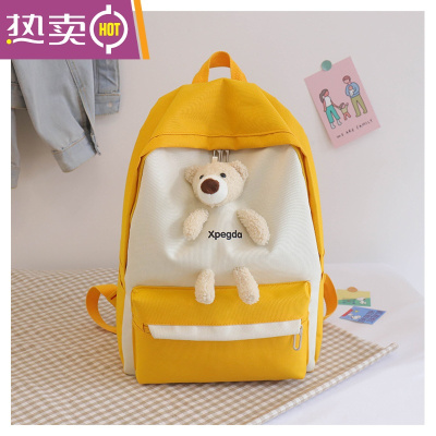 NEWLAKE书包女小学生儿童春游补习小背包2021新款女孩洋气时尚补课双肩包书包学生