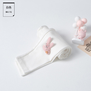 女童打底裤春款韩版宝宝白色精梳棉弹力裤女孩休闲洋气小脚长裤女