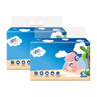 清风抽纸3层100抽6包2提卡通湿水不易破原生木浆BR40AB