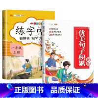 [素材积累1年级上]练字帖+优美句子积累 [正版]一年级同步练字帖全套拼音笔画笔顺生字描红儿童练字模板铅笔练习控笔训练写