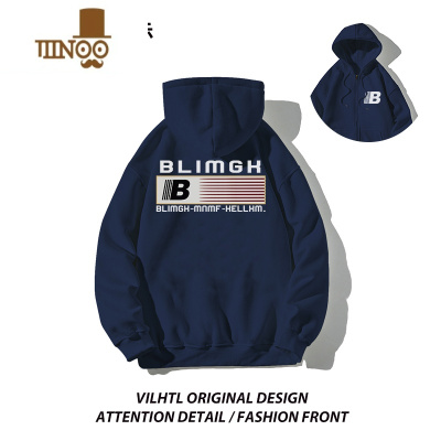 YANXU美式高街潮流字母印花连帽开衫卫衣男薄款宽松百搭拉链外套