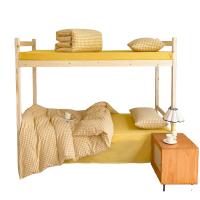 铭思沃三件套0.9米床 黄小格 套