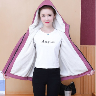 FISHBASKET加绒外套女百搭小个子风衣2020新款休闲大码女装洋气加厚上衣风衣女