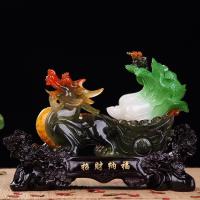 美帮汇貔貅摆件玉白菜金蟾开业送礼品家居酒柜客厅电视柜玄关装饰品