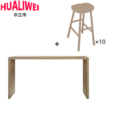 华立伟吧台桌椅一桌十椅套