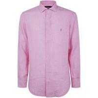 polo ralph lauren男士纯亚麻长袖衬衫透气舒适商务休闲装