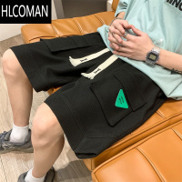 HLCOMAN休闲潮工装短裤男夏季胖子大码半裤五分裤华夫格美式篮球运动中裤