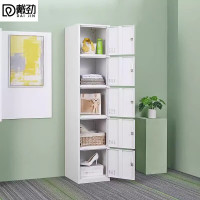 戴劲更衣柜400mm宽铁皮柜储物柜钢制单人窄收纳柜鞋柜员工柜五门更衣柜