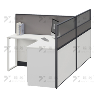 臻远 ZYGW-112职员桌办公桌屏风工作卡位 T型双人位