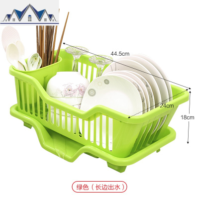 大号碗碟沥水架厨房碗柜塑料沥水盘碗盘家用置物架放碗筷收纳箱筐 三维工匠