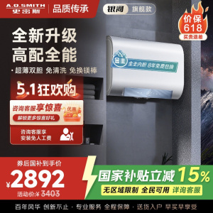 AO史密斯佳尼特家用电热水器60升 HTS免清洗免换镁棒 双胆速热HTS 一级能效 银河AIR