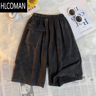 HLCOMAN特大码300斤水洗做旧短裤男美式潮牌宽松休闲篮球运动五分裤2