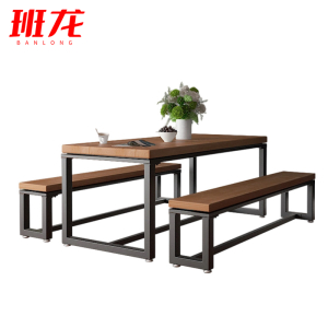 班龙员工餐桌1桌2凳套