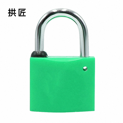 拱匠 GSL35-30 锌合金梅花锁芯塑钢通开挂锁 锁体宽35mm梁高30mm(计价单位:个)绿色