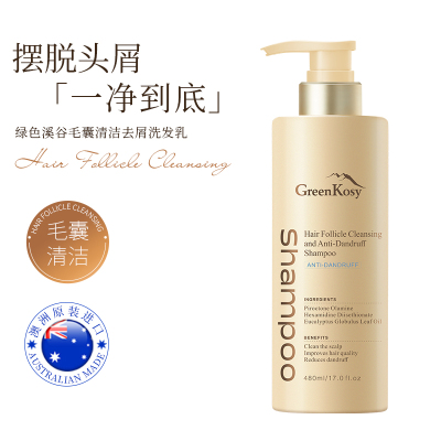 绿色溪谷毛囊清洁去屑洗发乳480ml