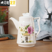 三维工匠创意欧式结婚送礼家用客厅陶瓷冷水壶套装水具凉水杯耐热高温杯具 火树琪花单壶