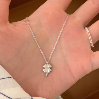 纯银四叶草吊坠项链女款2025新款高级感轻奢小众设计颈链银饰送女朋友老婆情人节七夕生日礼物