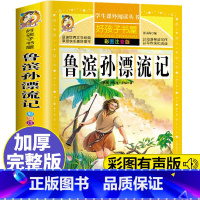 鲁滨孙漂流记 [正版]四大名着小学生版注音版全套4册 西游记三国演义水浒传红楼梦原着儿童版带拼音青少年版小学生课外阅读书