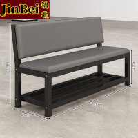 锦北长条凳软包沙发换鞋凳等候靠背休息区长条椅子120*45*80cm双层