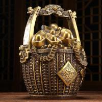 美帮汇铜一桶金摆件元宝如意家居客厅博古架装饰工艺品