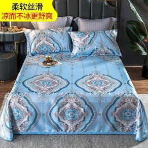 家柏饰(CORATED)冰丝席凉席三件套1.8m床夏季空调软席可水洗可折叠1.5夏天席子1.2