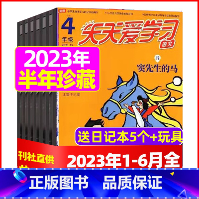 B[ 半年珍藏18期]2023年1-6月 [正版]全年/半年订阅天天爱学习4年级2023年/2024年1-12月订阅/2