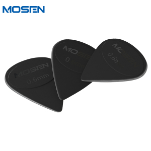 MOSEN莫森B01吉他拨片柔韧磨砂黑色标准厚度0.6毫米原装拨片10枚装 黑色