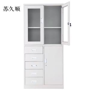 苏久顺钢制资料柜档案柜财务凭证柜带锁储物柜铁皮柜书柜偏五斗文件柜
