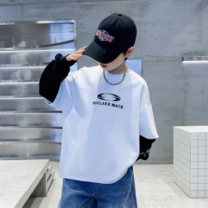 儿童装男童春秋款卫衣2026新款春装帅气痞帅春季中大童男孩上衣潮