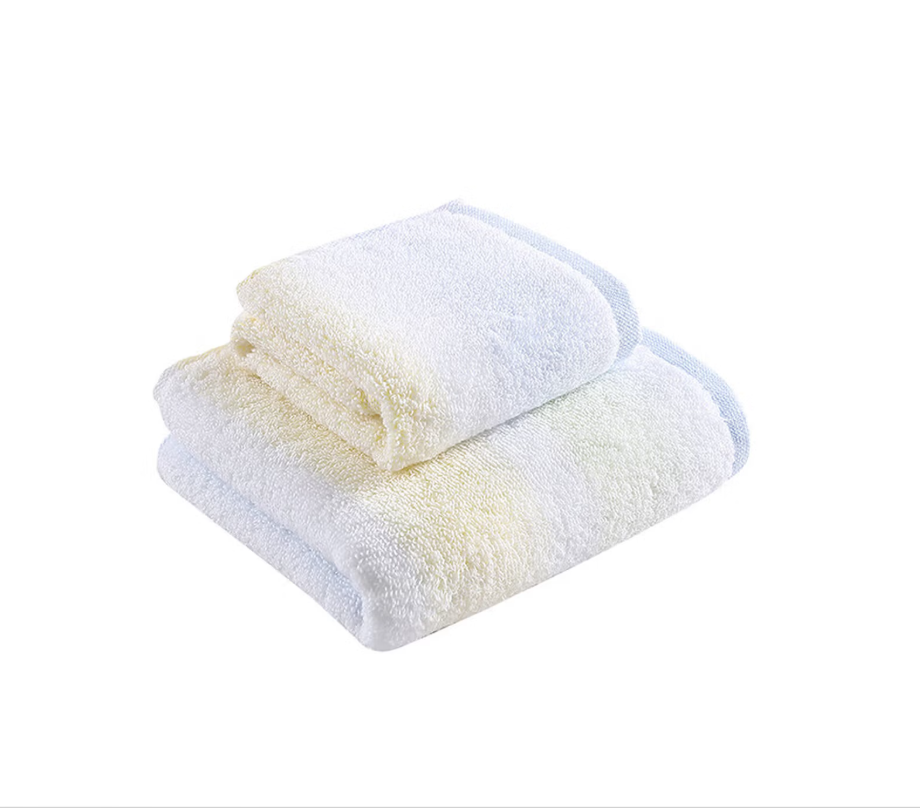 梦洁家纺幻彩流年系列纯棉毛巾礼盒 一方一面(蓝) 34 * 70cm 34*34cm