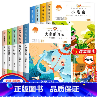 二年级下册课文作家作品系列[全套9册] [正版]小学二年级下册课外书必读注音版全套9册 大象的耳朵语文课文同步拓展阅读老