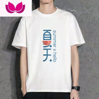 七斓广州十三行冰丝短袖t恤男士夏季薄款2023新款半袖体恤山系风衣服