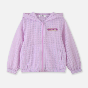 [1件3折]铅笔俱乐部2025夏装新款女童皮肤衣儿童薄款外套中大童空凋衫上衣