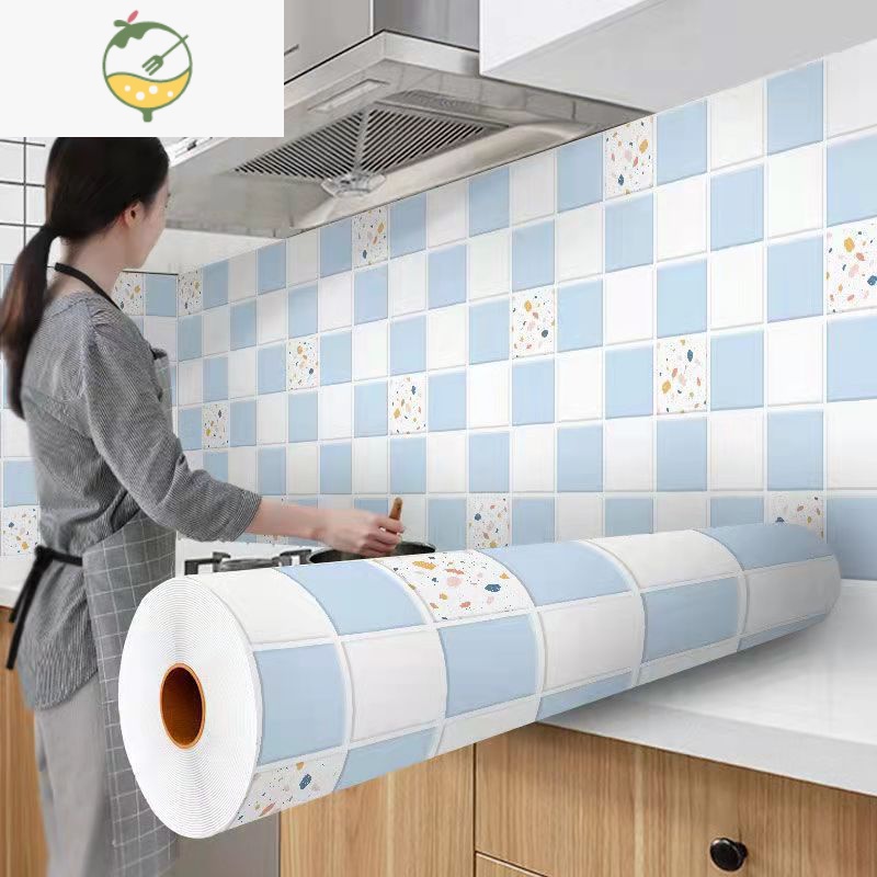 yicheng厨房防油铝箔贴纸防水墙贴灶台油烟机防火瓷砖橱柜壁纸自粘