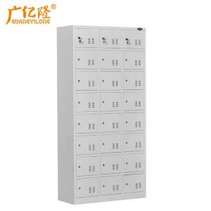 广亿隆钢制碗柜储物柜铁皮更衣柜带锁存放柜